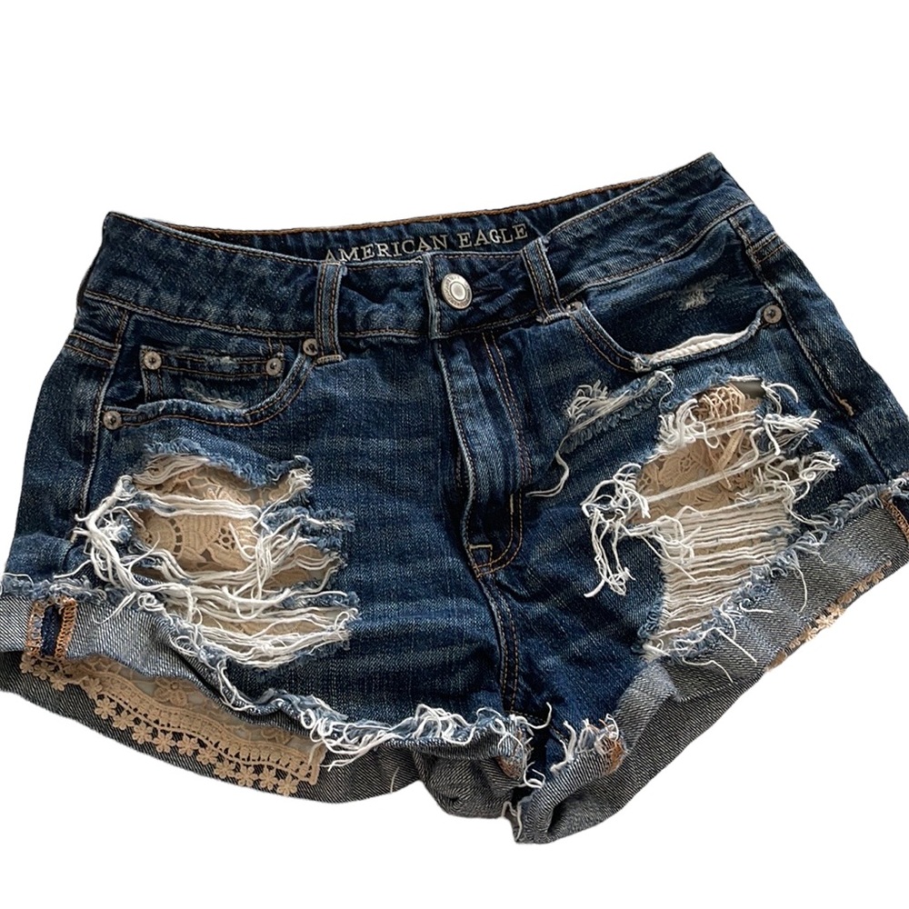 American Eagle Distressed Jeans Shorts - Picture 2 of 9